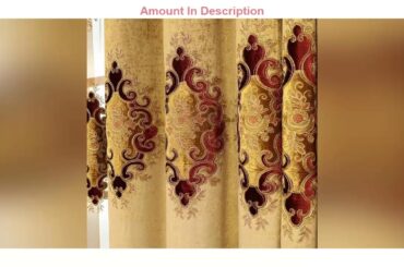 Review New European Style Curtain Fabric Embroidery Curtains For Living Dining Room Bedroom Valance