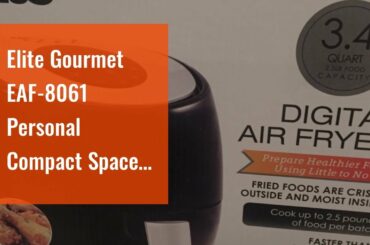Elite Gourmet EAF-8061 Personal Compact Space Saving 2.1 Quart Electric Hot Air Fryer Oil-Less...