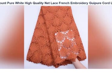 First Impression Pure White High Quality Net Lace French Embroidery Guipure Cord Lace Fabric Africa