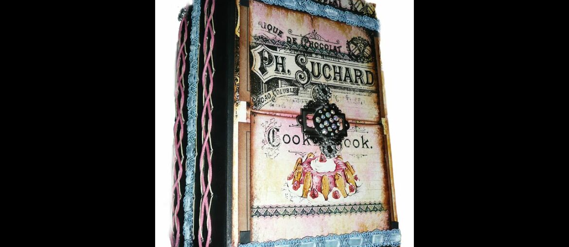 Vintage French Recipe Album/Altered Mixed Media Book (Completed) – SOLD Vintage French Recipe Album/Altered Mixed Media Book (Completed) - SOLD