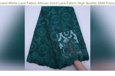 First Impression White Lace Fabric African Cord Lace Fabric High Quality 2020 French Guipure Lace F