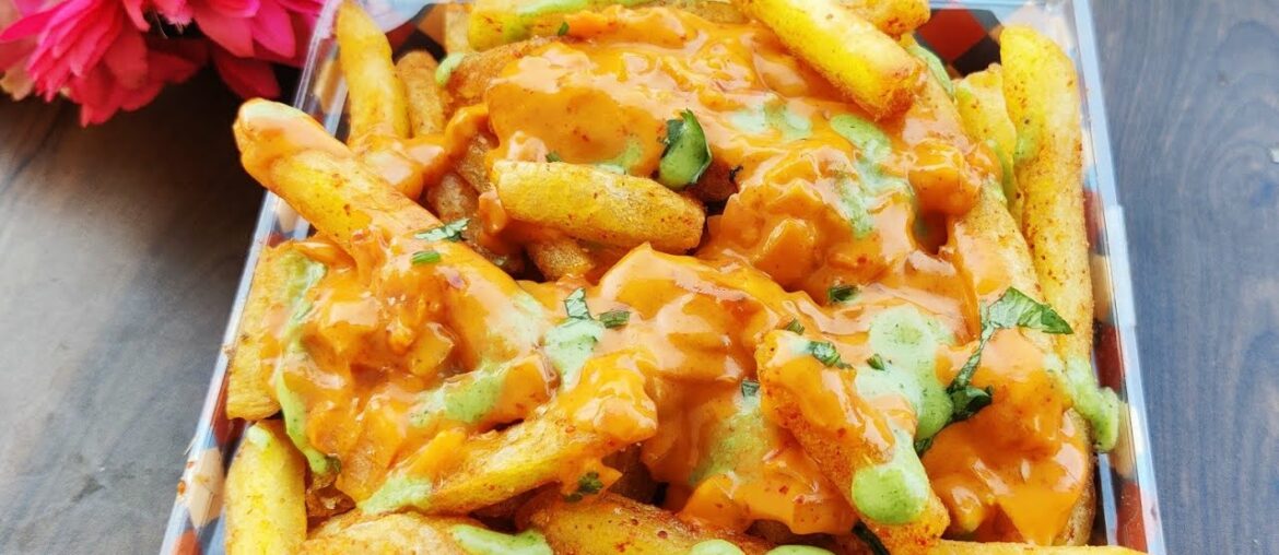 #French fries with sauce recipe#spicy French fries