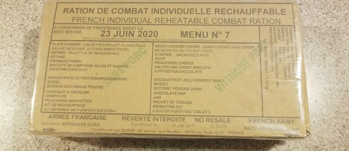 French RCIR Menu#2 French RCIR Menu#2