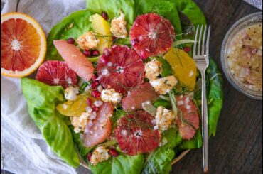 Salad Recipe: HEALTHY Winter Citrus Salad with Goat Cheese Croutons by Everyday Gourmet with Blakely