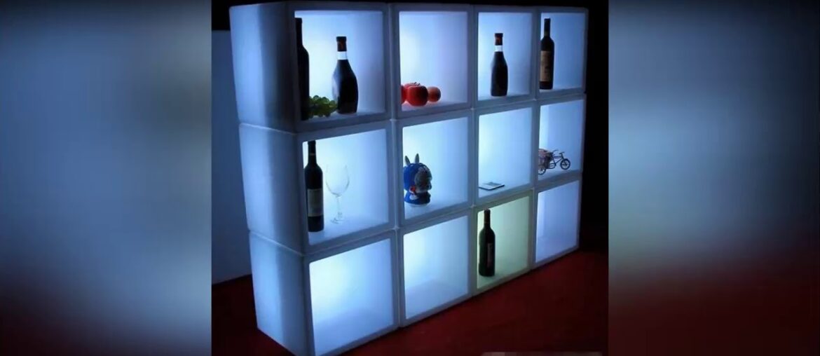 Amazing Product Luminous LED Rechargeable display bar cabinet 40CMx40CMx40CM colorful changed wine
