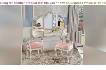 Buy European dressing table bedroom Princess luxury female French solid wood net red dressing table