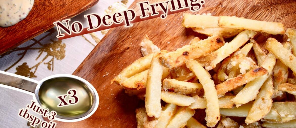 Easy French Fries Without Deep Frying! (Low Oil French Fries Recipe)