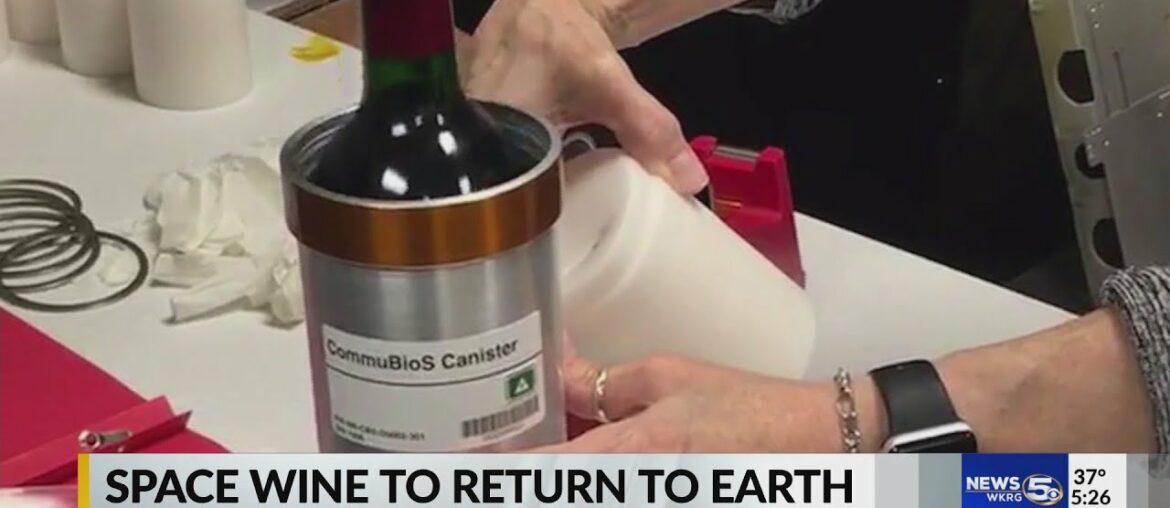 VIDEO: Cheers! Bottles of French wine returning home after year in space