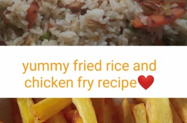 Fried Rice recipe | French Fries recipe | How to make fried rice and french fries easily