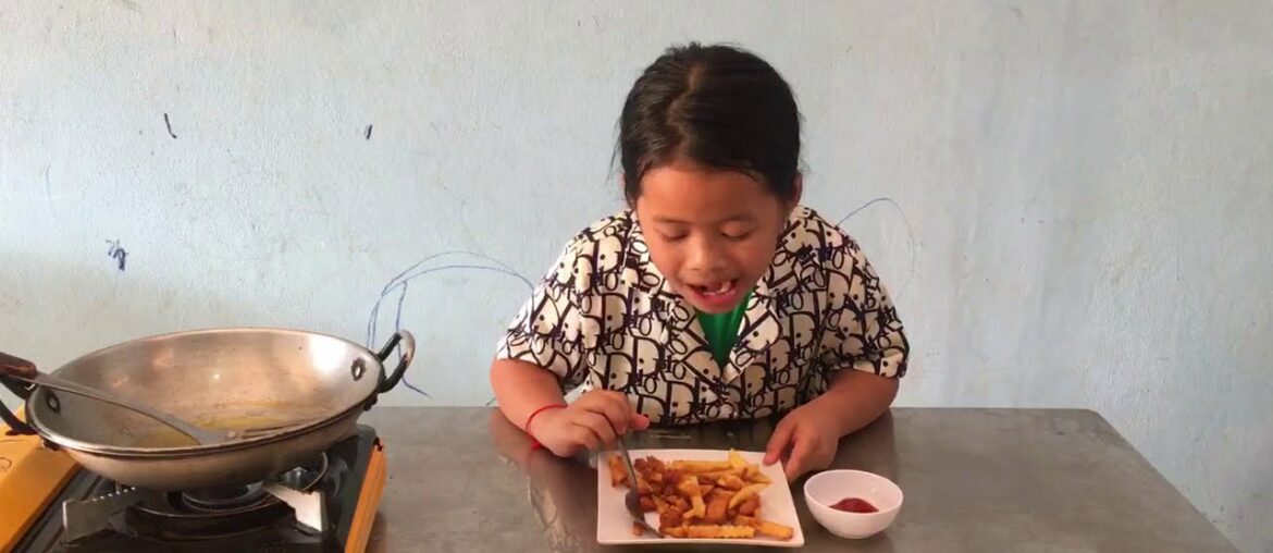 Crispy French fries new recipe - Khmer cooking style