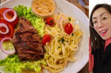 # Steak with Pasta # French recipe