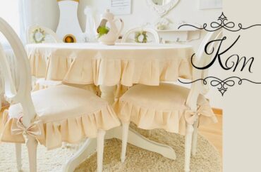 Sewing a chair cover - French style