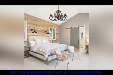 French Country Metal Chandeliers Candle Iron Vintage Light Fixture For Farmhouse Dining Room Bedroo