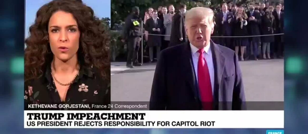 Trump disavows any responsibility for his supporters' Jan. 6 attack