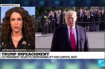 Trump disavows any responsibility for his supporters' Jan. 6 attack