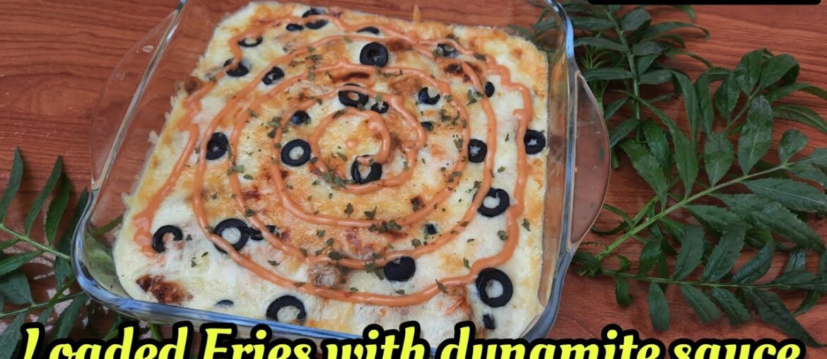 Loaded Fries with Dynamite sauce||Cheese fries Recipe||French fries Recipe||Kitchen with TASLEEM