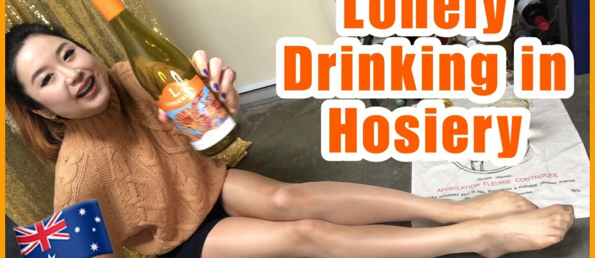 Sweet Australian Chardonnay – Lindeman's, White Wine Tasting in Shiny Sheer Nude Pantyhose / Nylons Sweet Australian Chardonnay - Lindeman's, White Wine Tasting in Shiny Sheer Nude Pantyhose / Nylons