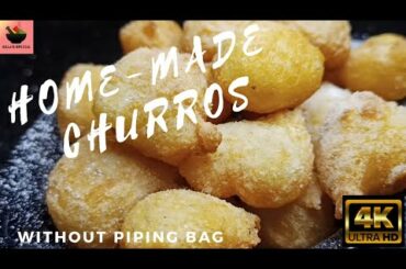 Easy cooking method to make CHURROS at Home WITHOUT piping bag | #churros #how_to_make_churros