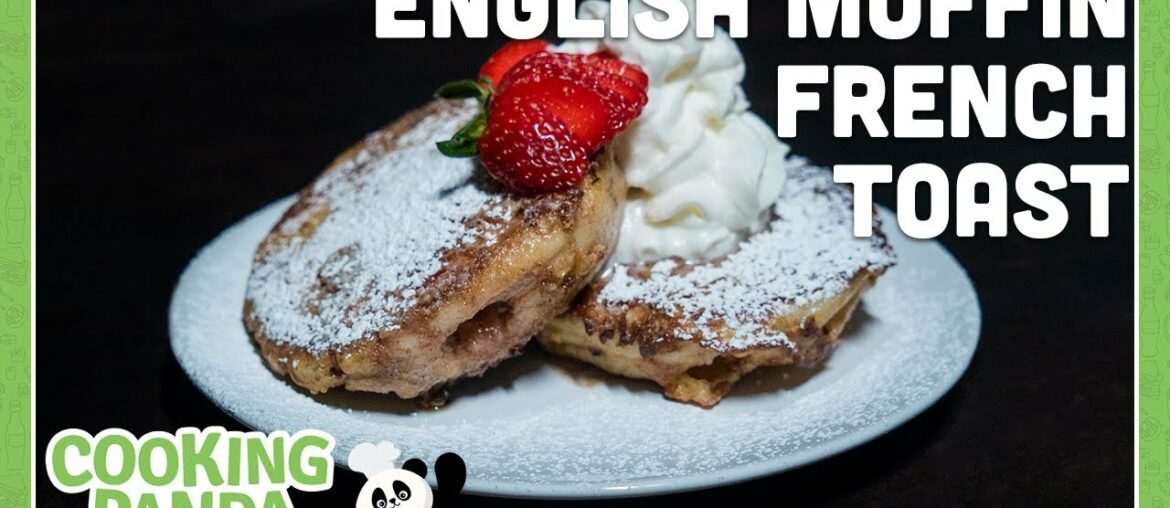 Strawberry Cheesecake French Toast English Muffin | #Shorts Cooking Panda Strawberry Cheesecake French Toast English Muffin | #Shorts Cooking Panda