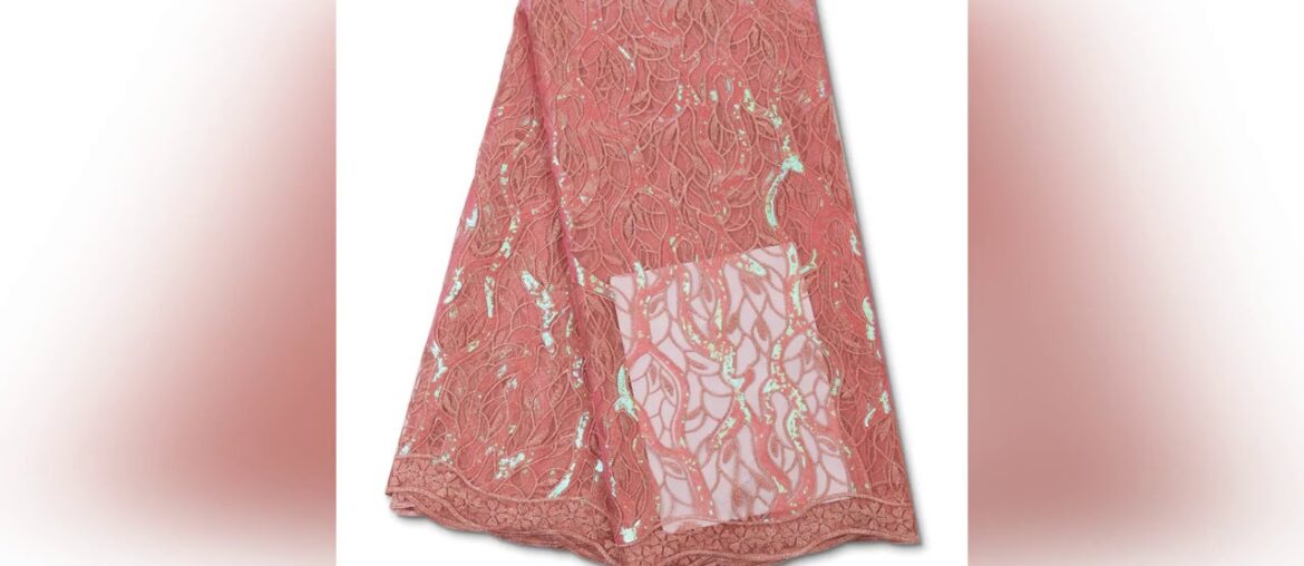 Slide African Sequins Lace Fabric 2020 High Quality Lace Nigerian French Net Lace Fabrics With Sequ