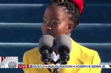 Amanda Gorman reads a poem at inauguration