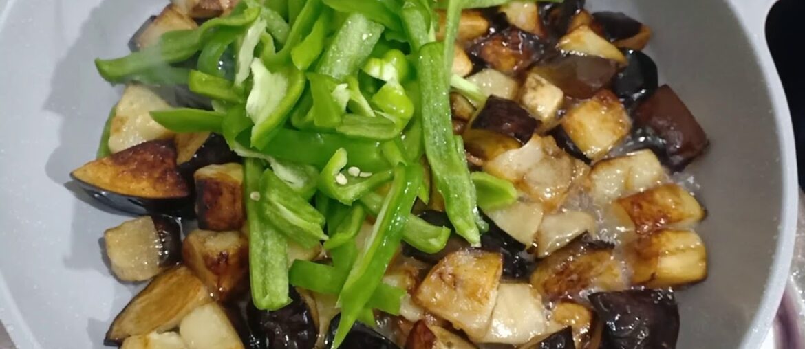 french subtitle, fried eggplant salad with garlic ,egyptian recipe french subtitle, fried eggplant salad with garlic ,egyptian recipe