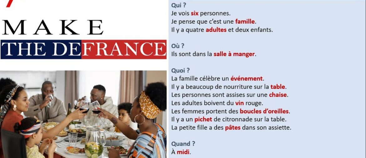 French vocabulary : The dining room - Episode 3