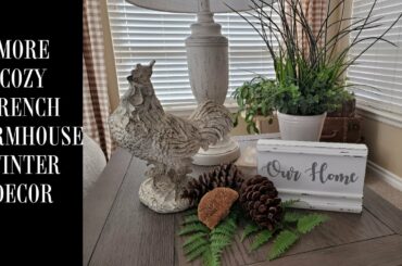 MORE COZY FRENCH FARMHOUSE WINTER DECOR - DECORATE WITH ME - NEW HOME FAMILY ROOM TOUR