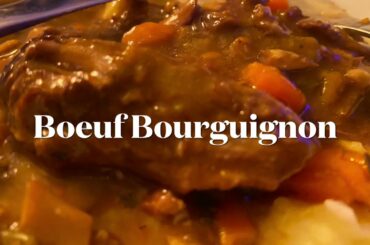 Boeuf Bourguignon (slow cooked on stovetop)