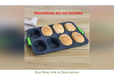 Best 8 Cavity Baking Bread Mold Silicone Toast Moulds Home Cake Food Grade French Bread Biscuit Mol