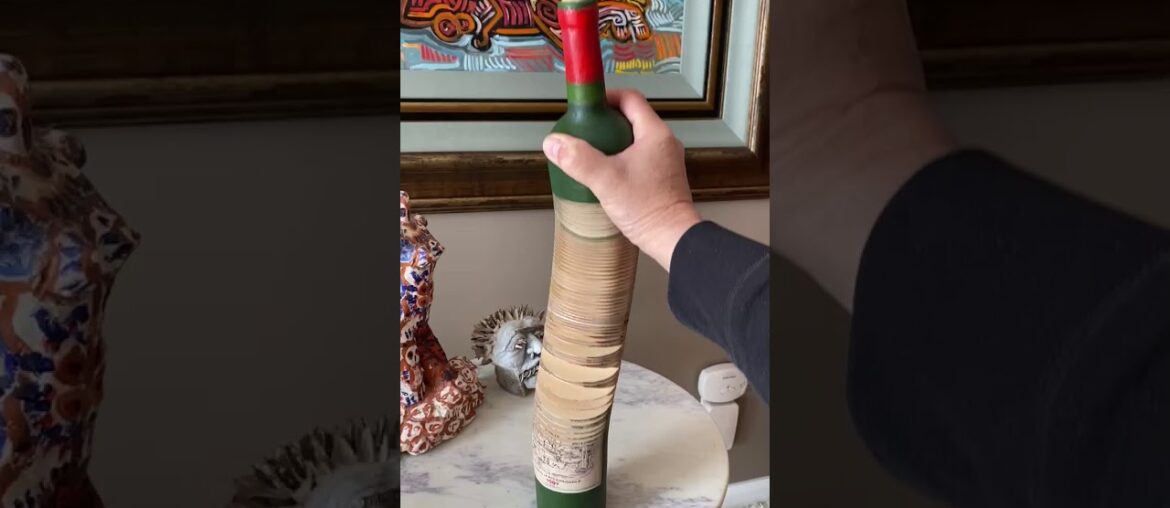 Talented Artist Creates Oddly Satisfying Paper Wine Bottle