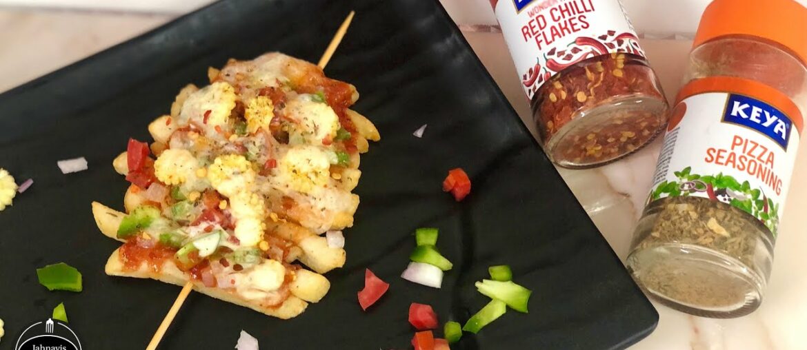 Pizza fries | French fries Pizza recipe | How to make French fries Pizza | Simple party starters