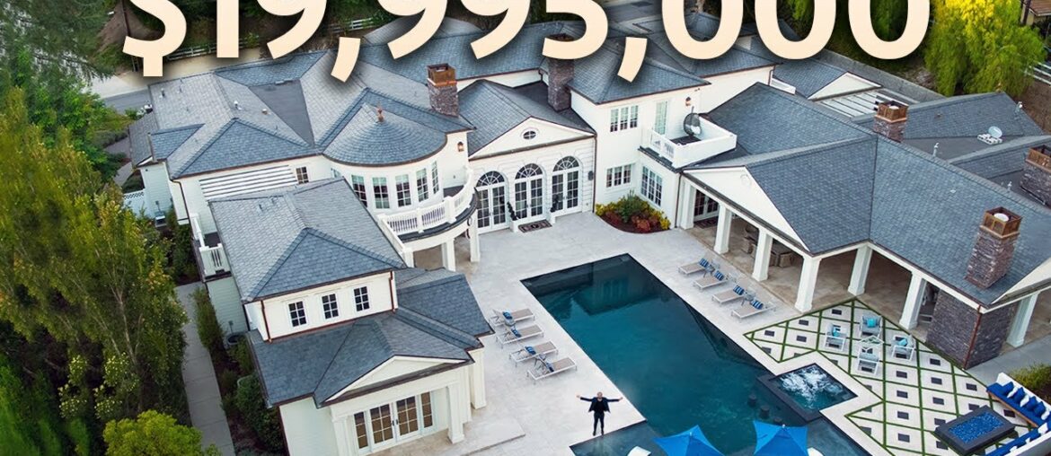 Touring a $19,995,000 Hidden Hills MEGA MANSION with Garage Full of Supercars!