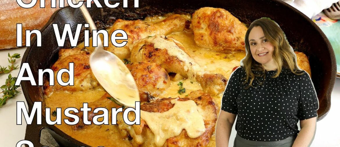 Chicken in Wine and Mustard Sauce #chickeninmustardsauce