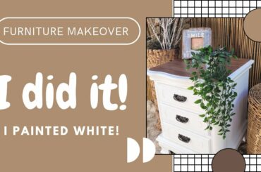 French Provincial Furniture Makeover using Dixie Belle Silk Whitecap turning trash to treasure