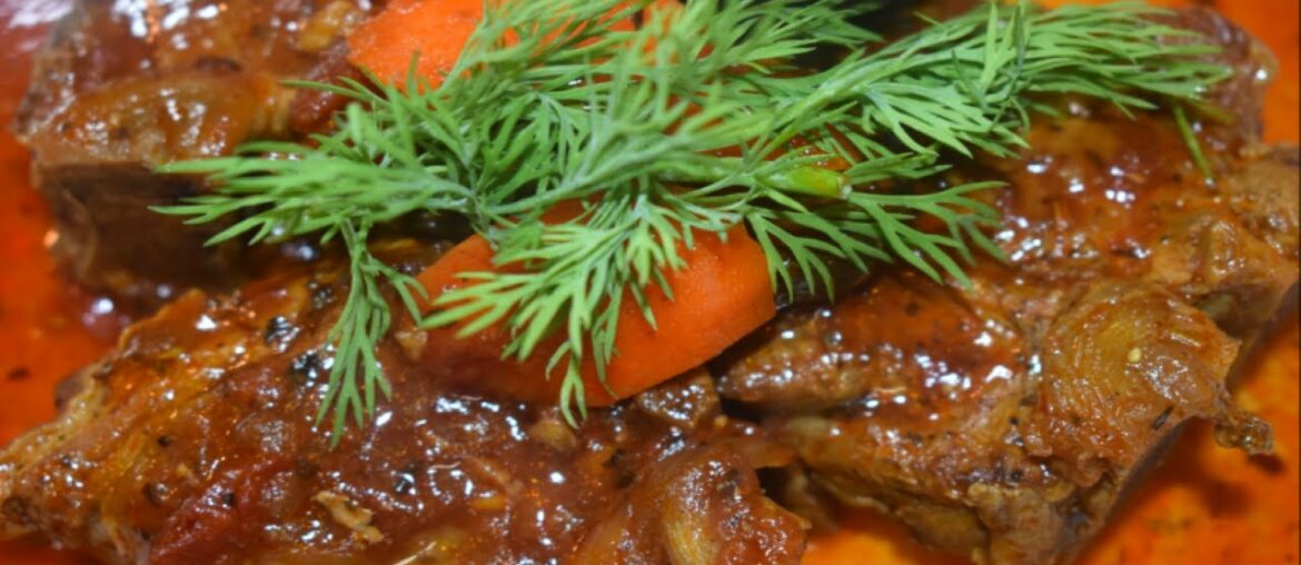 French Braised Lamp Chops with Dried Mushrooms (Champignon)