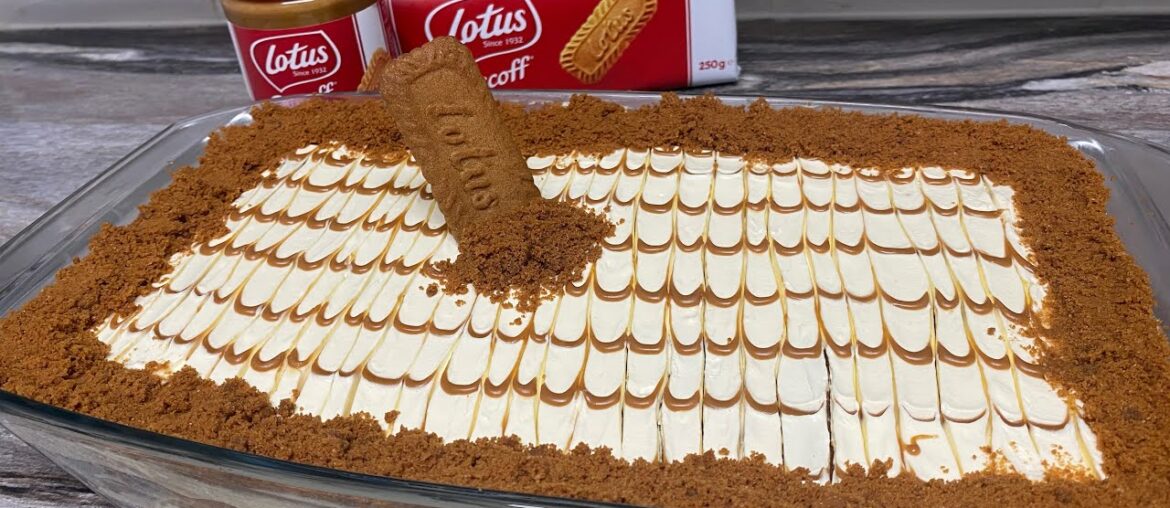 Lotus Biscoff lasagne for beginners|| French subtitle || No bake recipe || kiwi c&v Lotus Biscoff lasagne for beginners|| French subtitle || No bake recipe || kiwi c&v