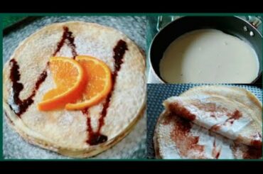 French Creamy Chocolate Crepe Cake Recipe| How To Make Crepes At Home| French Crepes Recipe| English