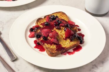 Sheet Pan French Toast With Mixed Berry Sauce (Healthy Recipes) | MyFitnessPal