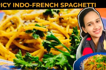 Spicy SPAGHETTI Recipe Indo-French fusion | Simple | Delicious| Yummy|| ENG SUBTITLES ||