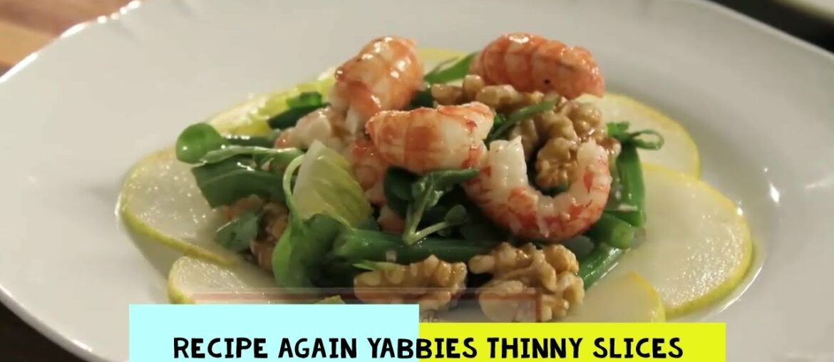 YABBIES PEAR WALNUTS AND SALAD REDCLAW QUEENSLAND AUSTRALIAN REDCLAW CRAYFISH PEARS WALNUTS & SALAD