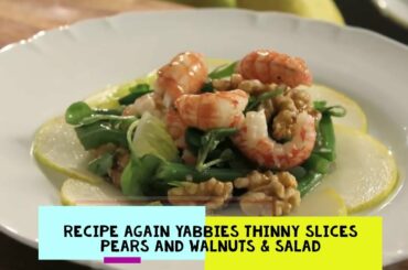 YABBIES PEAR WALNUTS AND SALAD REDCLAW QUEENSLAND AUSTRALIAN REDCLAW CRAYFISH PEARS WALNUTS & SALAD