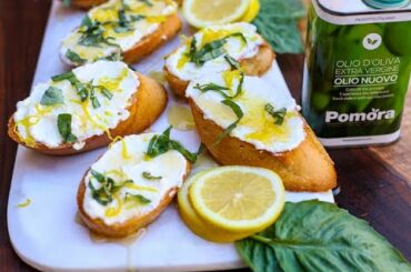 Lemon Ricotta Bruschetta