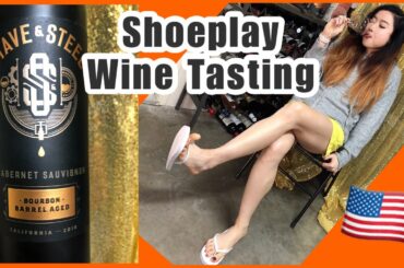 Flip Flops Dangling, Shoeplay Wine Tasting - Bourbon Barrel Aged Cabernet Sauvignon, California