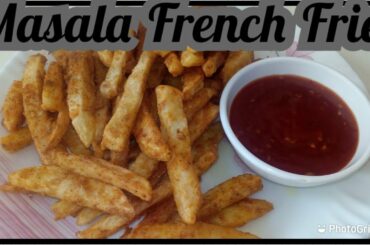 Masala French Fries, a spicy and crispy recipe by kitchen with Amal Fatima.