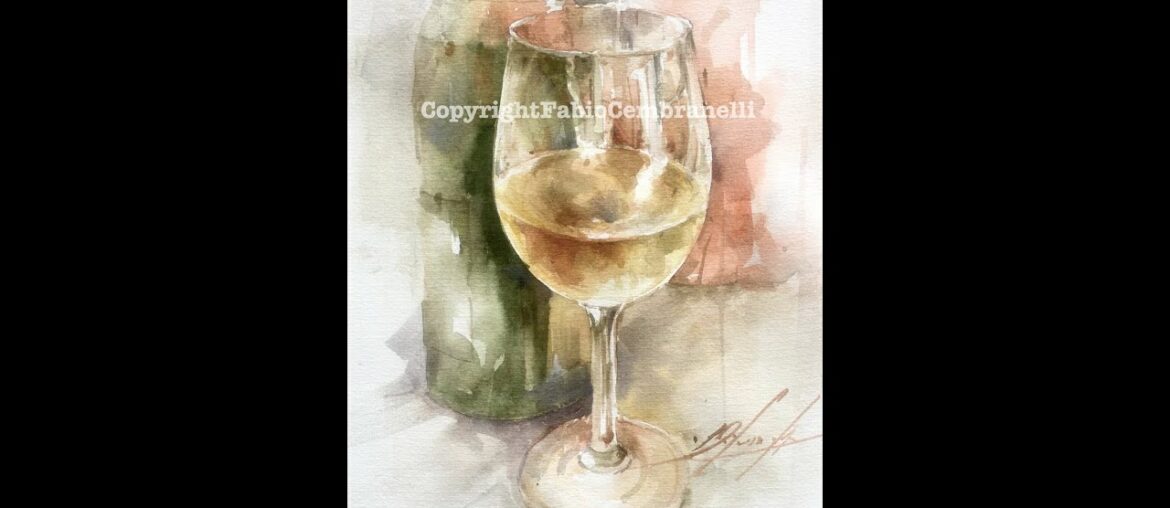 Wine Glass – Watercolor/Aquarela – Demo Wine Glass - Watercolor/Aquarela - Demo