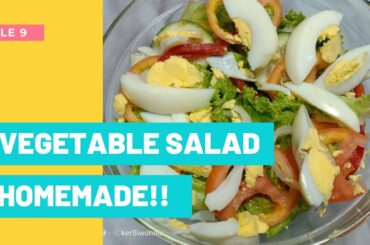 Easy to make Vegetable Salad Recipe and French Dressing - for TLE 9