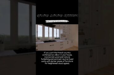 LIVING-DINING-KITCHEN || French-country Design style || Designs by Subhasmita Mishra