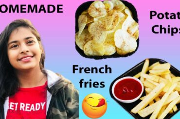 Crispy French fries And Potato Chips Recipe l Homemade crispy fries l kids recipes easy