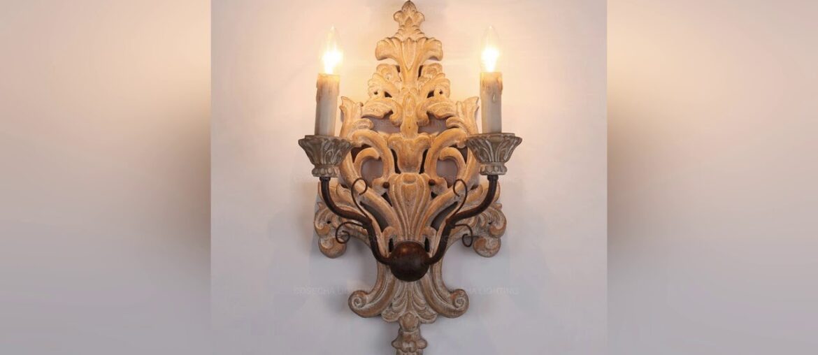 Review Wooden carved wall lamp large wooden wall sconce french retro antique wall light decorative Review Wooden carved wall lamp large wooden wall sconce french retro antique wall light decorative